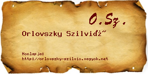 Orlovszky Szilvió névjegykártya